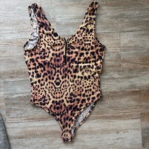 Leopard Print One-Piece bodysuit